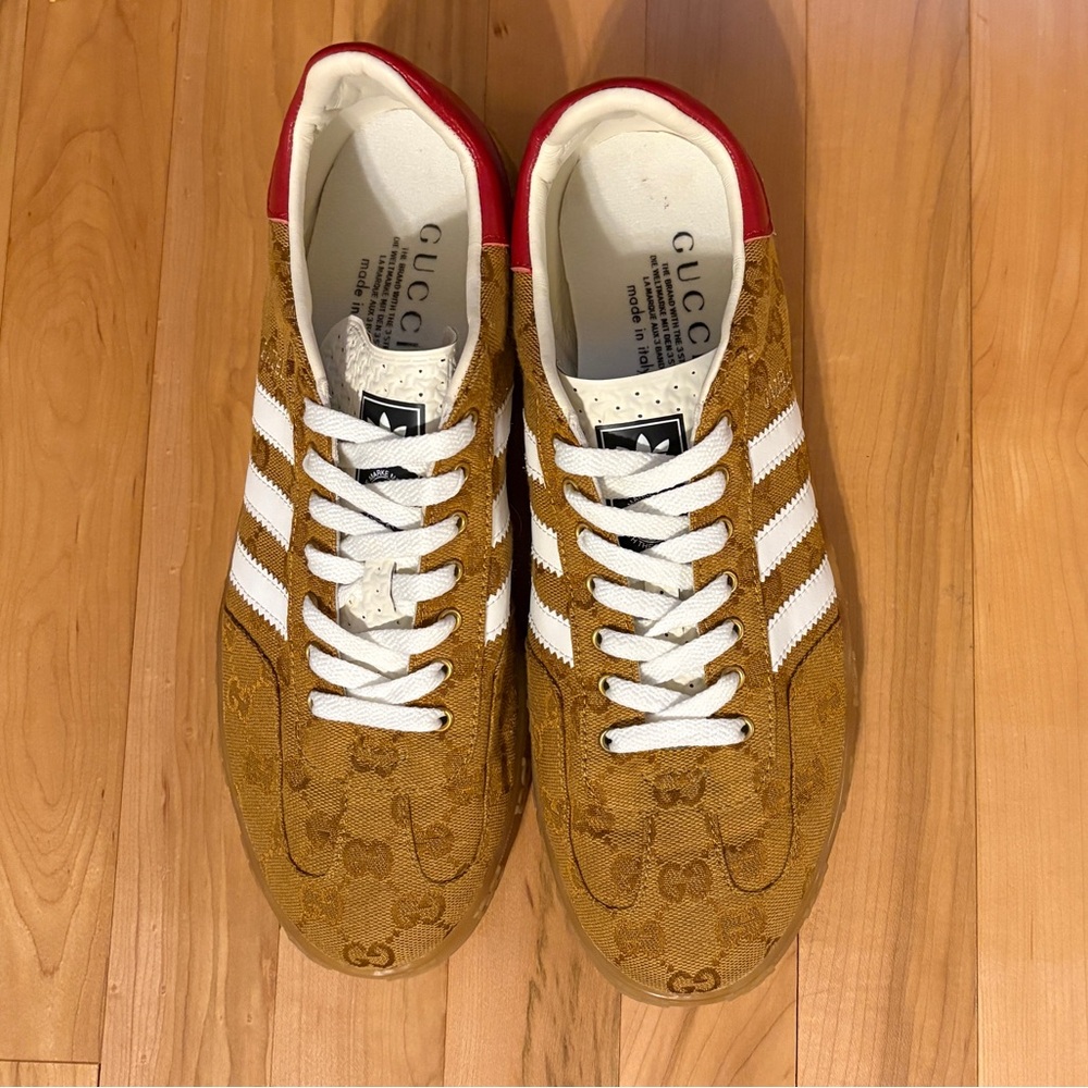 Gucci Adidas Gazelle Monogrammed Sneakers - Picture 2 of 13